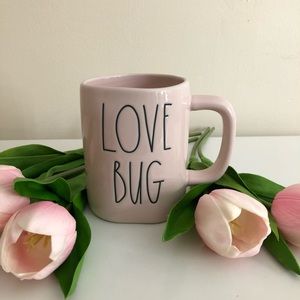 NEW! Rae Dunn mug “Love Bug” light pink